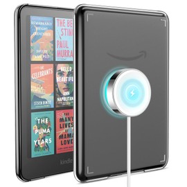 MoKo Magnetische Hülle für 7" Kindle Paperwhite (12.Gen - 2024) und Kindle Colorsoft-Kompatibel mit Magsafe, Ultradünne Transparente Harte PC-Schutzhülle Stoßstange Zurück Abdeckung, Klar