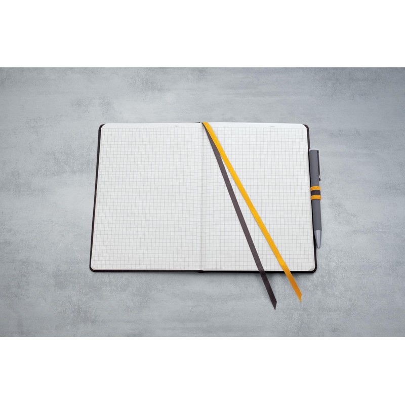 Sigel LS106 Linescape Notebook Squared Approx. A5 Dark Grey Yellow