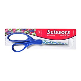 Floral Print Handle All Purpose 8 Inch Scissors Blue