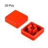 uxcell 20pcs Tactile Push Button Switch Caps 12x12mm for 12x12x7.3mm