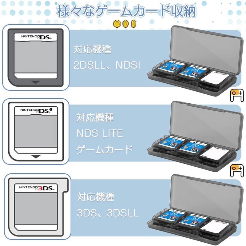 3DS Soft Case, 6 in 1 Game Card Case, Set