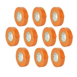 ToolUSA 10 Pack Orange Electrical Tape | 50 Foot Roll (15.2 m) Each | Width 0.75" (1.9 cm) | Professional Grade & UL Approved | Strong Adhesion & Durability | Ideal for Various Electrical Tasks
