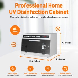 Generic Big Premium Cleaning Cabinet 13L Large Capacity Cleaning Machine Cabinet Cleaning Towels Implements UV Cleaning Box for Nail Tool Metal Tool, Black