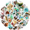 Koilife 100Pcs Vintage Travel Stickers Waterproof PVC Scrapbooking Stickers