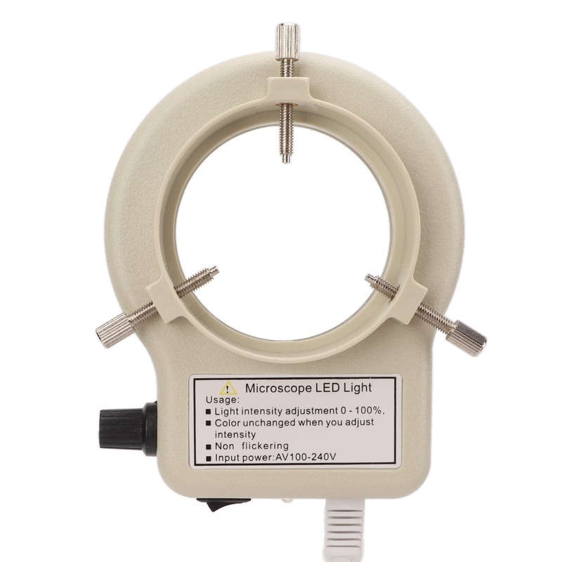 Microscope Illuminator Ring LED Light Source Adjustable Accessory 100‑240V