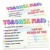 Watercolor Rainbow Teacher Mail Incentive Cards