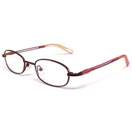 Calabria Viv Kids 115 Oval Reading Glasses +6.00 Burgundy Red Girls