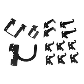 Wall Control Steel Slotted Toolboard Hook Kit, Black Steel Black Scratch Resistant E-Coat 35-K-BASBK - 1 Each