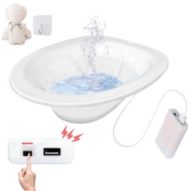 PRIDKEN Electric Sitz Bath,Sitz Bath for Toilet Seat,Sitz Bath for Hemorrhoids,Sitz Bath for Postpartum Care,Collapsible Sits Bath Kit for Women,Easy to Store,Flusher Hose,Wide Seat,Deeper Bowl