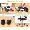 UFURMATE 5Pcs Black TPE Rubber Caster Cups with Felt Pad