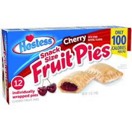 HOSTESS Snack Size Cherry Fruit Pies, 12 count, 12 oz (Pack of 6)