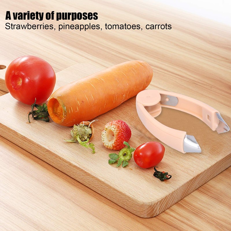 Strawberry Huller,Tomato Corer Tool,Stainless Steel Strawberry Huller Stem Remover,Ergonomic HandleFruit