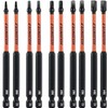 LOZAGU 10Pcs Square Drive Bits Set, 4” Long Premium S2