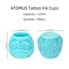 ATOMUS Blue Disposable Tattoo Ink Cups Pigment Caps Tattoo Permanent