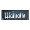 Viking Nordic Style Metal Sign with Saying Welcome to Valhalla