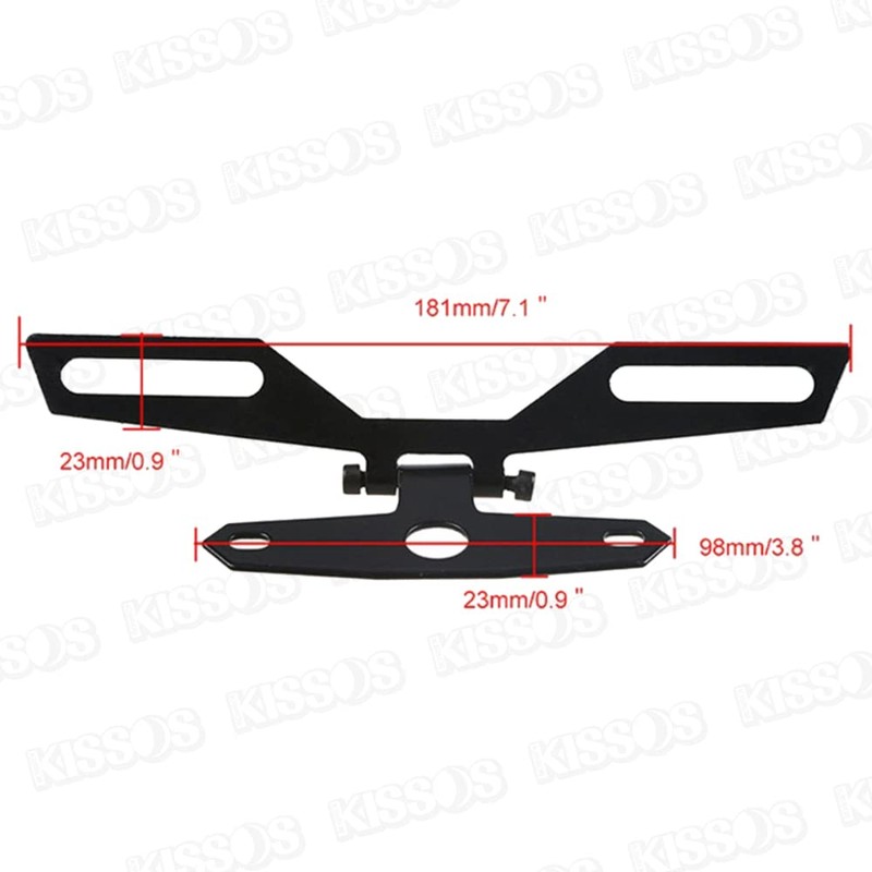 Motorcycle License Plate Stay Angle Adjustable License Holder Fender Less