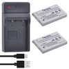 Tectra 2-Pack EN-EL5 Battery and USB Charger for Nikon Coolpix