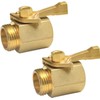 Hourleey 2 Pack Solid Brass Garden Hose Shut Off Valve