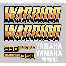 Factory Efx Black Orange Retro Warrior 350 Stock Style Full Graphic Kit Decal Stickers 87-04