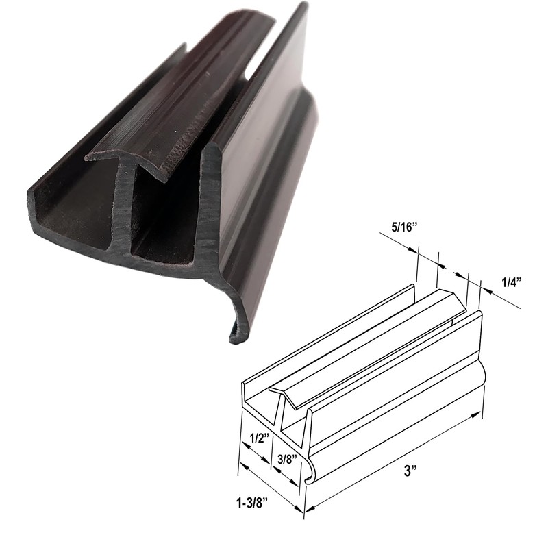 Gordon Glass® Sliding Shower Door Bottom Guide 1-3/8" Wide x