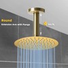 4 Inch Shower Arm with Flange, Ceiling Mounted Shower Head