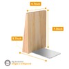 DRELIFAM Ash Wood Book Ends Heavy Duty Handmade Book Ends