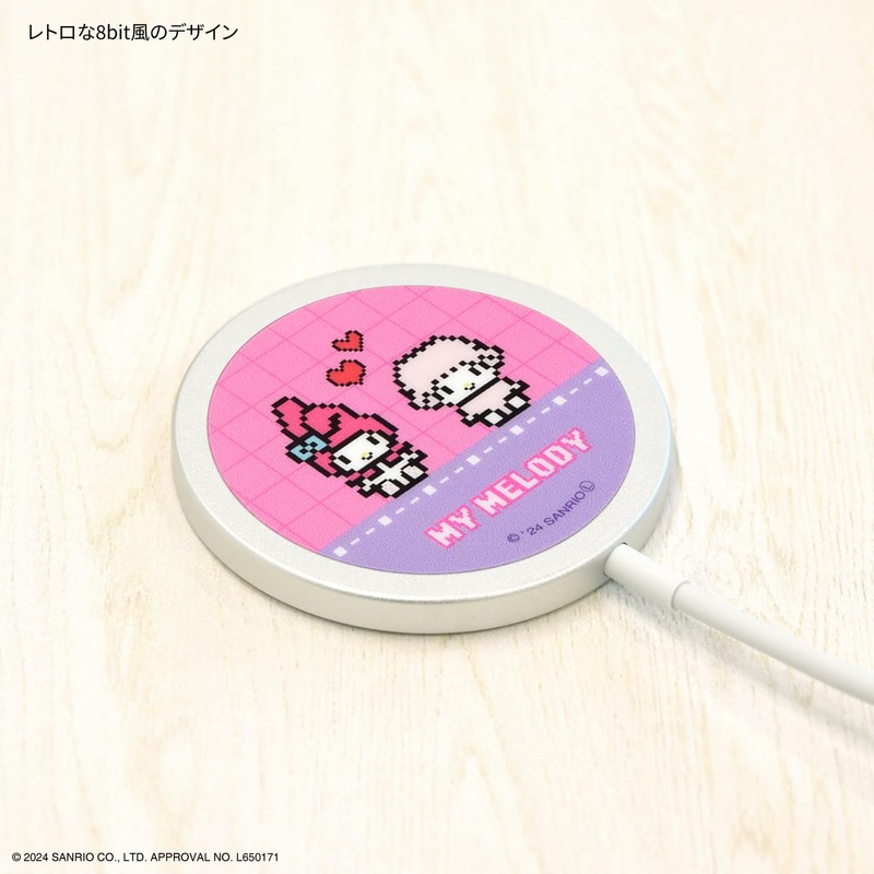 Gourmandies Sanrio Characters MagSafe Compatible Wireless Charger, My Melody SANG-482MM