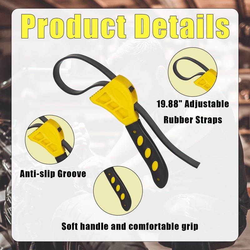 XLTXWD 2PCS Strap Wrench, Filter Strap Adjustable Heavy Duty for