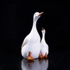 DeryArcle Duck Sculpture, Mother Duck and Duckling Statue 3D Animal
