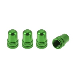 HEROFFIX 4 Pcs Dustproof Tire Valve Stem Caps 16mm Tyre Valve Dust Covers for Most Cars Truck Green Aluminum Alloy