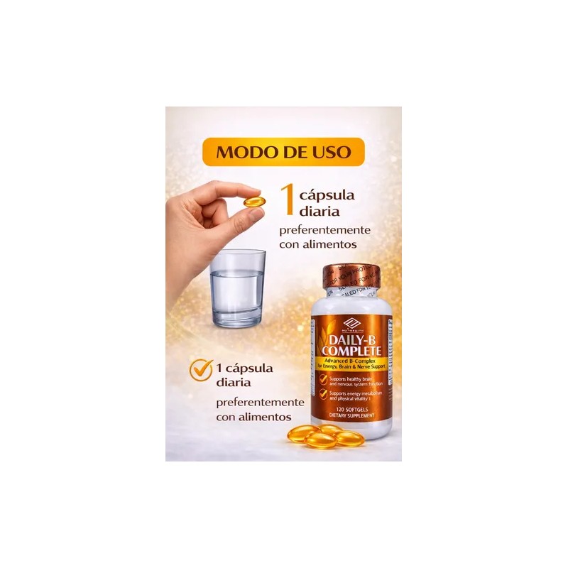 Complejo B Vit. B1 B6 B12 Energía Metabolismo Antiestrés 120