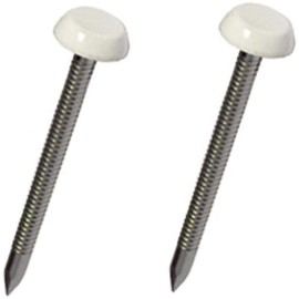 100 x 65mm White Poly Pins Poly Nails