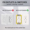 XGGYA Single Gang Receptacle Outlet Box Extenders 1/2",Include 2Screws (6-32