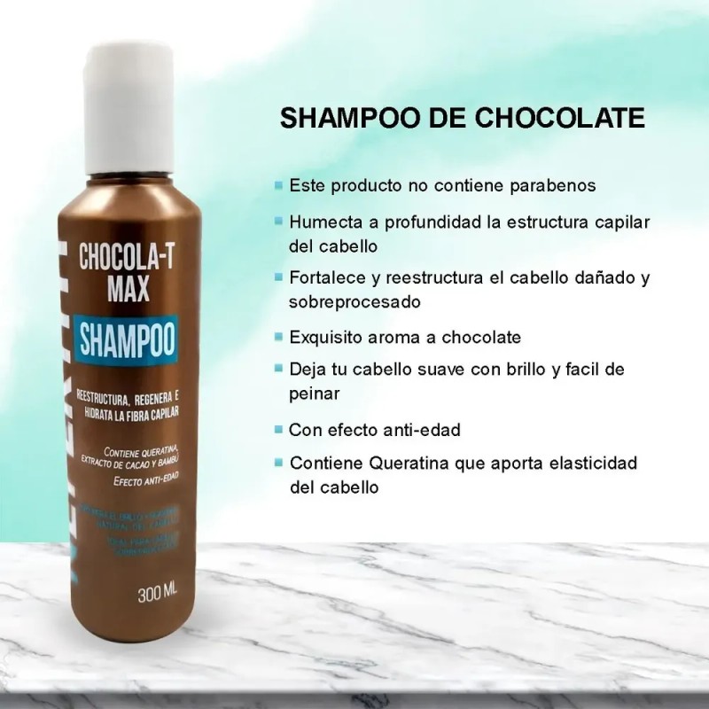 Shampoo Chocolat Max Nefertiti Regenera E Hidrata Tu Cabello