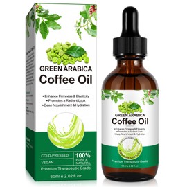 Green Coffee Bean Oil 60ml - Cold-Pressed Pure Face & Body Oil | Moisturize Skin & Scalp | Dark Circle Reducer for Women