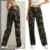 Cargo Pants Women Camo High Waisted Baggy Casual Pants with
