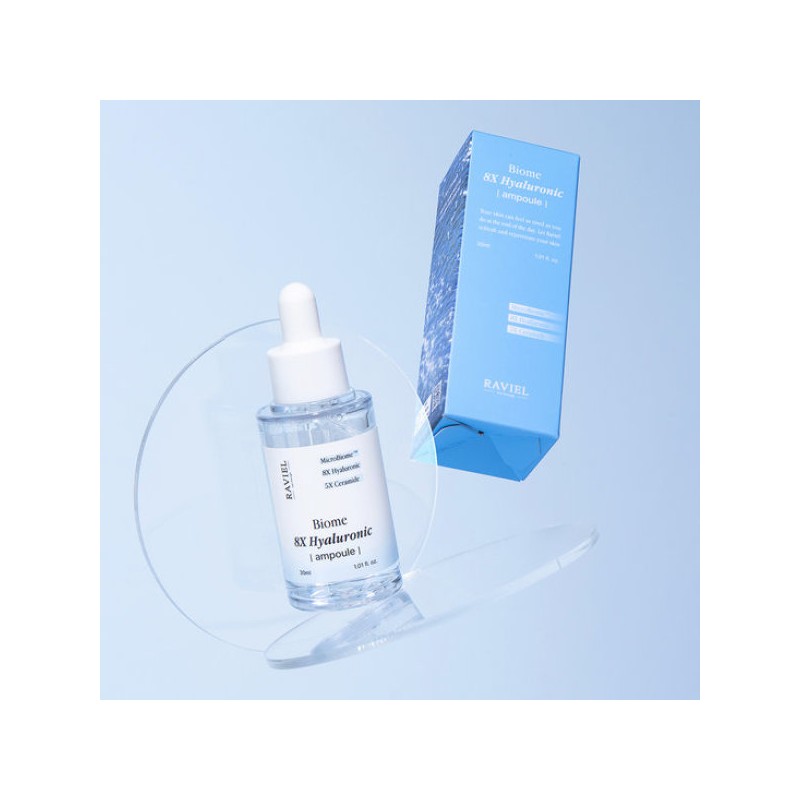 Raviel 바이옴8X수분케어 세트 ( 바이옴앰플 +바이옴크림) Biome 8X Moisture Care