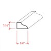 EWPM39 Ogee Panel Molding 3/4" Wide x 7/16" Trim. Unfinished,