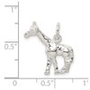 Solid 925 Sterling Silver Pendant Giraffe Charm (21mm x 18mm)