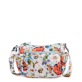 Vera Bradley Women's Cotton on the Go Crossbody Purse, Sea Air Floral - Recycled Cotton, One Size