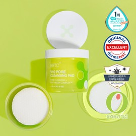 BRTC V10 포어 클렌징 패드 80매160ml 유통기한 20261011까지 BRTC V10 Pore Cleansing Pads 80 Sheets 160ml, Expiry Date: 2026-10-11, 1매입 × 80개