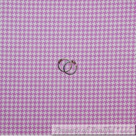 Riley Blake Designs BonEful Fabric FQ Cotton Quilt Purple White Pink Girl Gingham Small Stripe Print