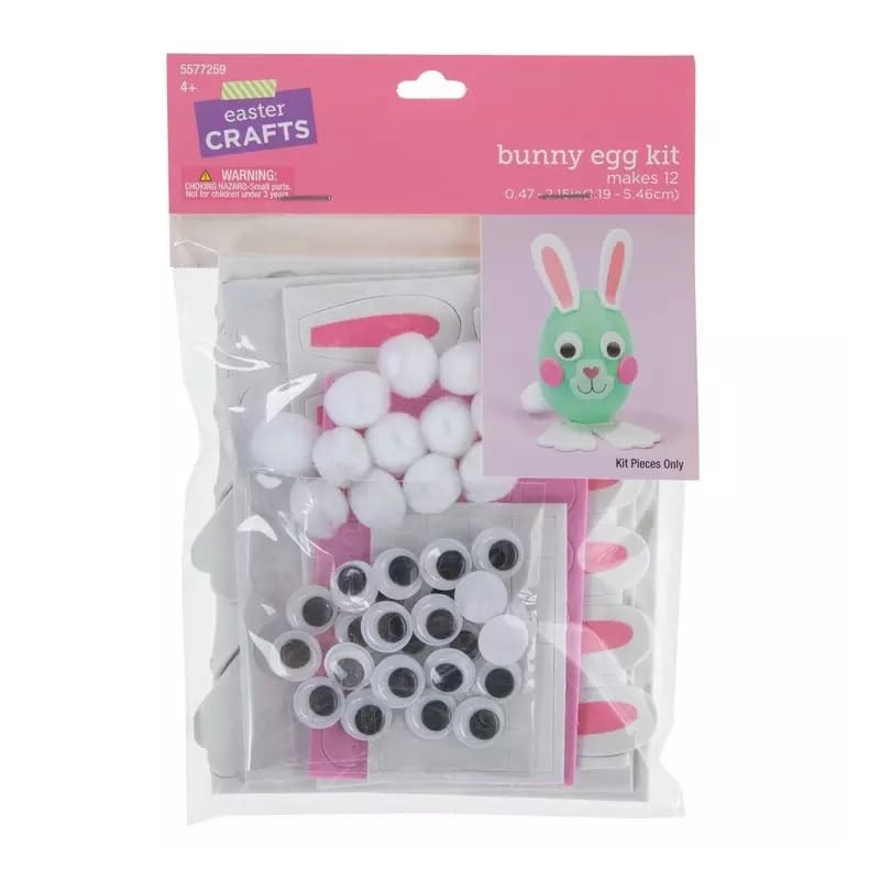 Bunny Egg Craft Kit for Easter - Makes 12