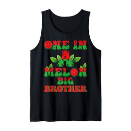 Mens Watermelon Birthday Party One In A Melon Big Brother Tank Top