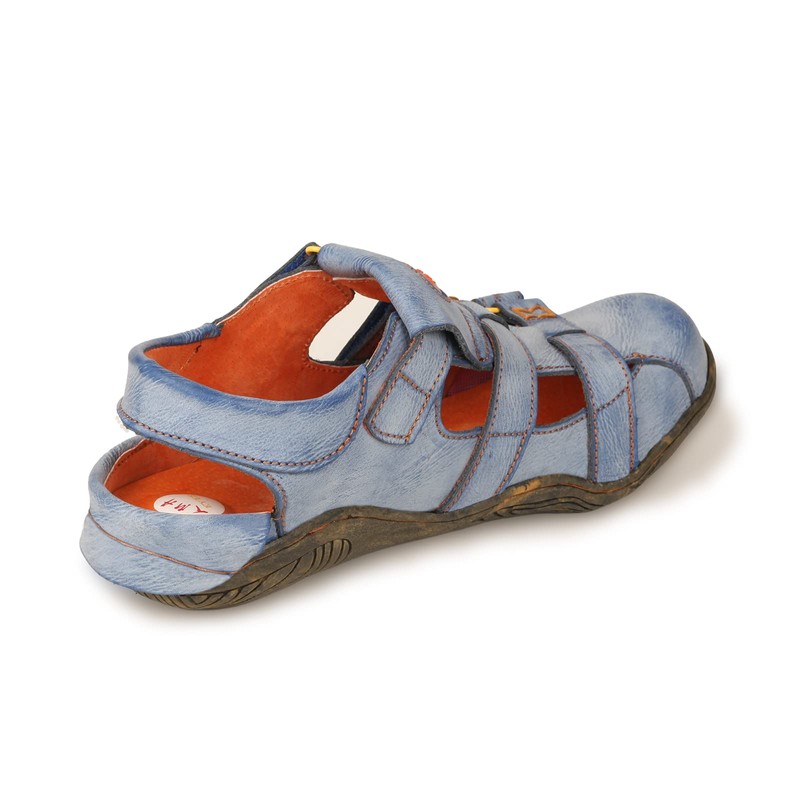 TMA EYES Sandalias de piel con cierre de velcro para