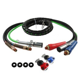 RainMan S 12FT 3 in 1 ABS & Power Air Line Hose Kit Replacement for Semi Truck Tractor Trailer with Glad Hands & Seals