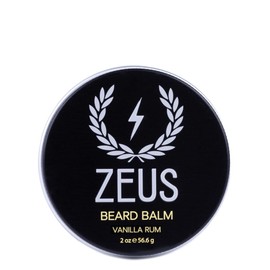 ZEUS Beard Balm, Natural Beeswax & Shea Butter Balm, Softening Conditioner for Facial Hair – MADE IN USA (Vanilla Rum) 2 oz.