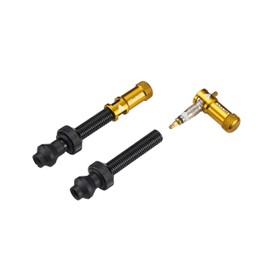 Granite Juicy Nipple Valve Caps Set and Presta Valve Rods, Bicycle Tyre Protector Caps with Valve Core Removal Function (Gold)