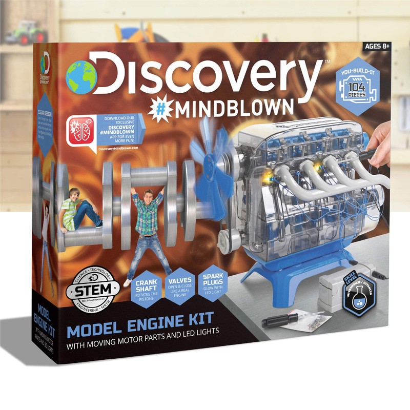 Discovery Model Engine Building Kit, DIY 4-Cylinder Combustion Engine, Working