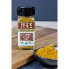 Pride Of India - Organic Kitchari Spice Seasoning - 1.70oz (48.1gm) Dual Sift Jar - Make Perfect Rice Lentil Pilaf w/ No Prep (7 Vegan Spices)